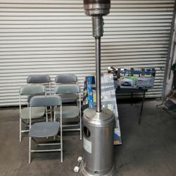 CANOPY, HEATER, TABLE, AND CHAIRS ALL FOR SALE TAKE IT $200 CANOPY LIKE NEW 10X20