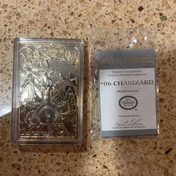 Charizard 23 Karat Gold Plated Trading Card