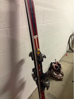 AT skis, boots, and Scott poles