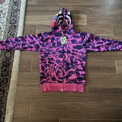 BAPE Color Camo Shark Full Zip Hoodie 'Purple'
