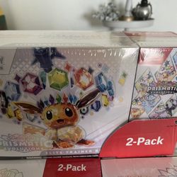 2 Pokemon Prismatic Evolution Bundles & Blooming Waters 