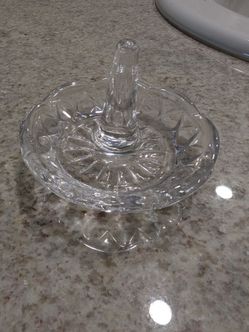 Glass ring  holder dish