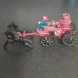 ANTIQUE CAST  IRON FIRE STEAM PUMP HORSE DRAWN