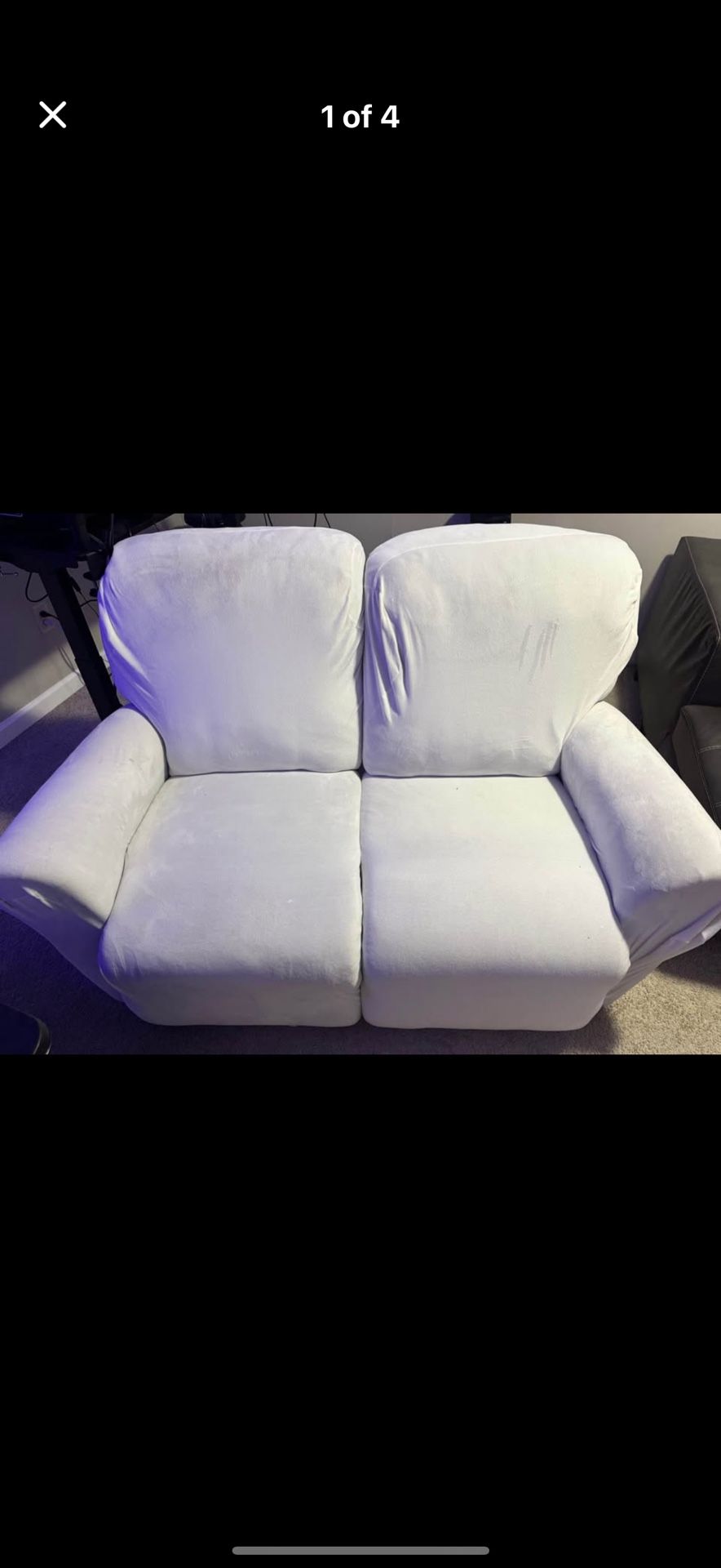 White 2 Seater Recliner - Price Negotiable