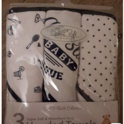 3 Terry Hooded Towels