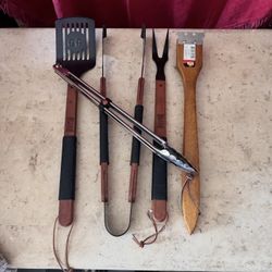 Vintage-Style BBQ Grill Tool Set • Approx. 20”
