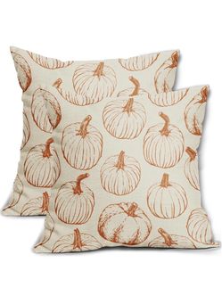Fall pumpkin pillow covers 24x24