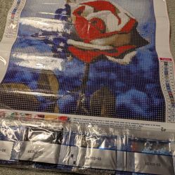 New Patriotic Rose Diamond Art Kit