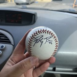 Signed Baseball By Ricky