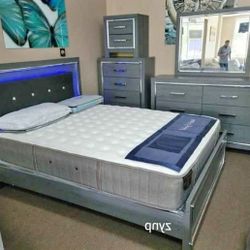 Lodanna Gray 4 Pieces Bedroom Set Financing Available By ASHLEY 