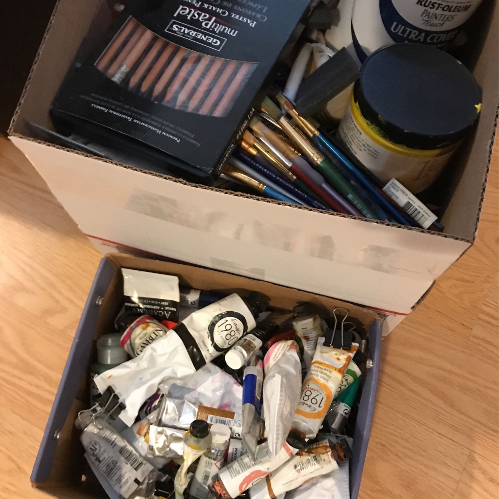 Artist Paints And Brushes 