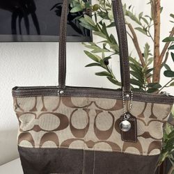 Vintage Coach Signature Tote Bag