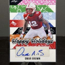 BA-OB2 Omar Brown 2025 Leaf Holiday Autographs
