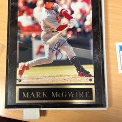Mark McGwire Signed Plaque With COA