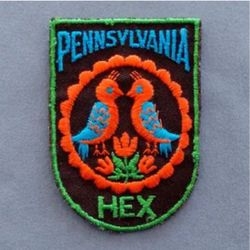 Vintage 80s Voyager Pennsylvania Hex State Dutch Travel Souvenir Patch Made USA