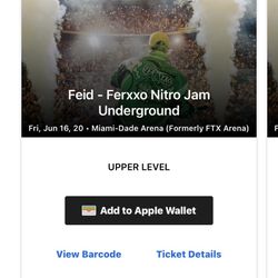 Two FEID Tickets For Friday June 16