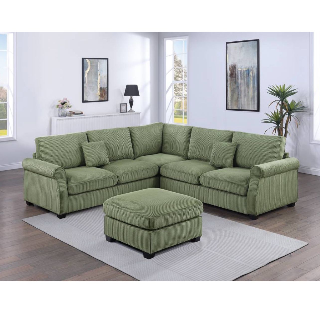 Sectional With Ottoman