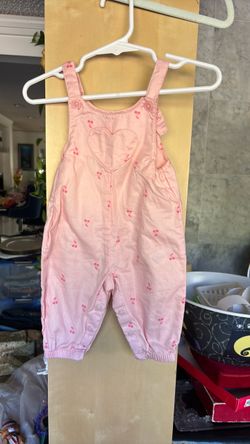 Carter’s pink cherry heart overall size 0-3