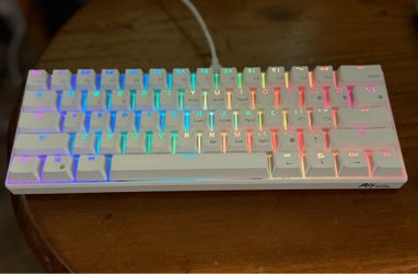 RK Royal Kludge RK61 Mechanical Keyboard (White, Blue Switches)