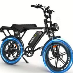 Mountain Bike With 500W Motor 48V 15Ah Removable Larger Battery 19mph 20" Fat Tire E Bike 7-Speed