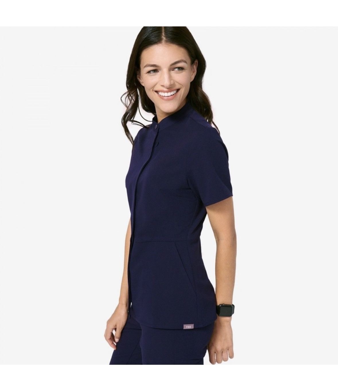 Rare! NWT Figs Zaba Top Navy Blue Medium