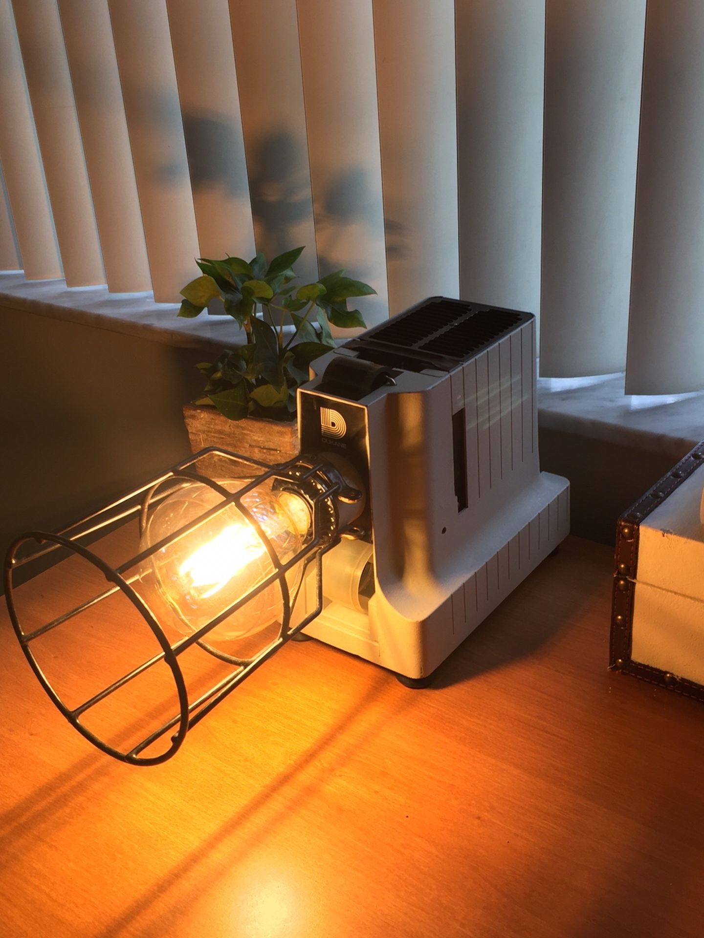 Repurposed Vintage Dukane Projector Lamp