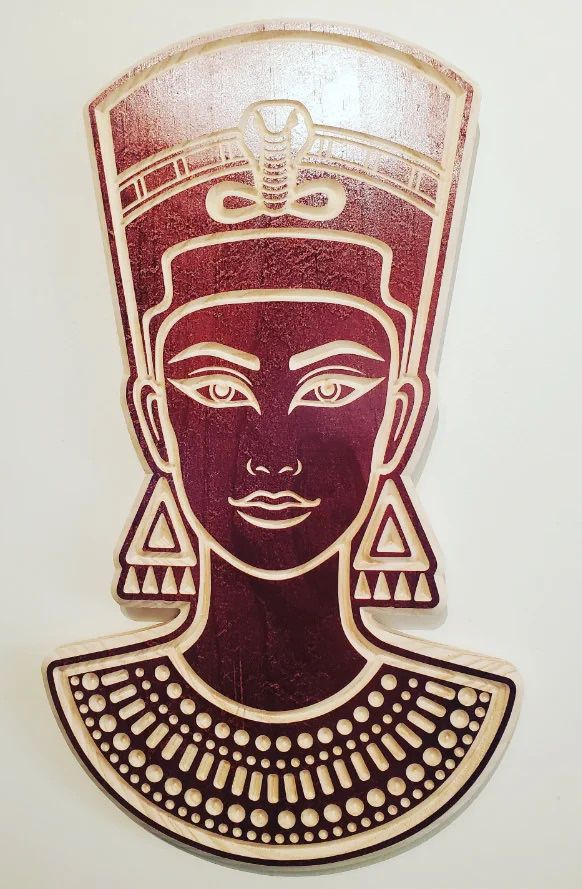 Handmade Nefertiti Wooden Carvin