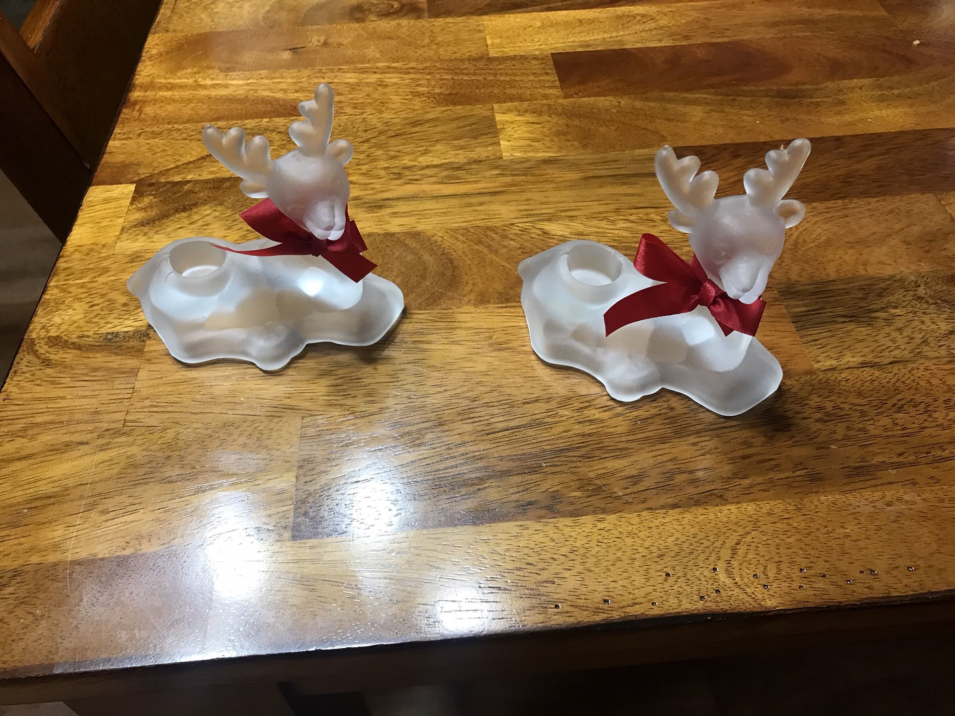 Frosted Reindeer Candle Holder