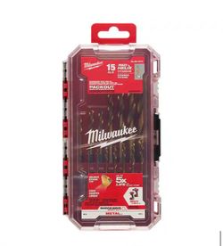 Milwaukee 15-Piece Red Helix Titanium Drill Bit Set