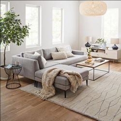West Elm Gray Sectional Free Delivery $600