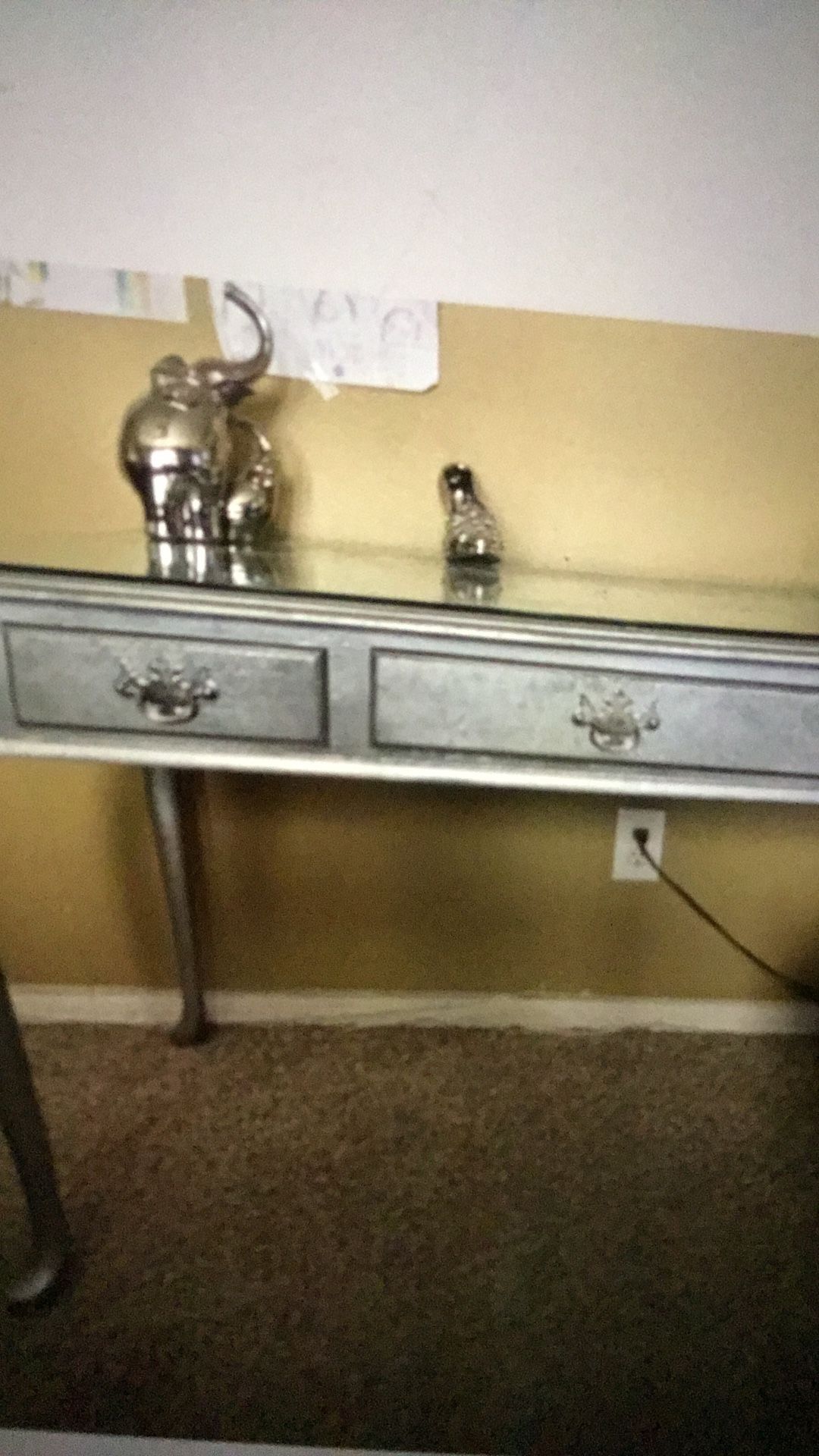 Chrome Secretary Desk