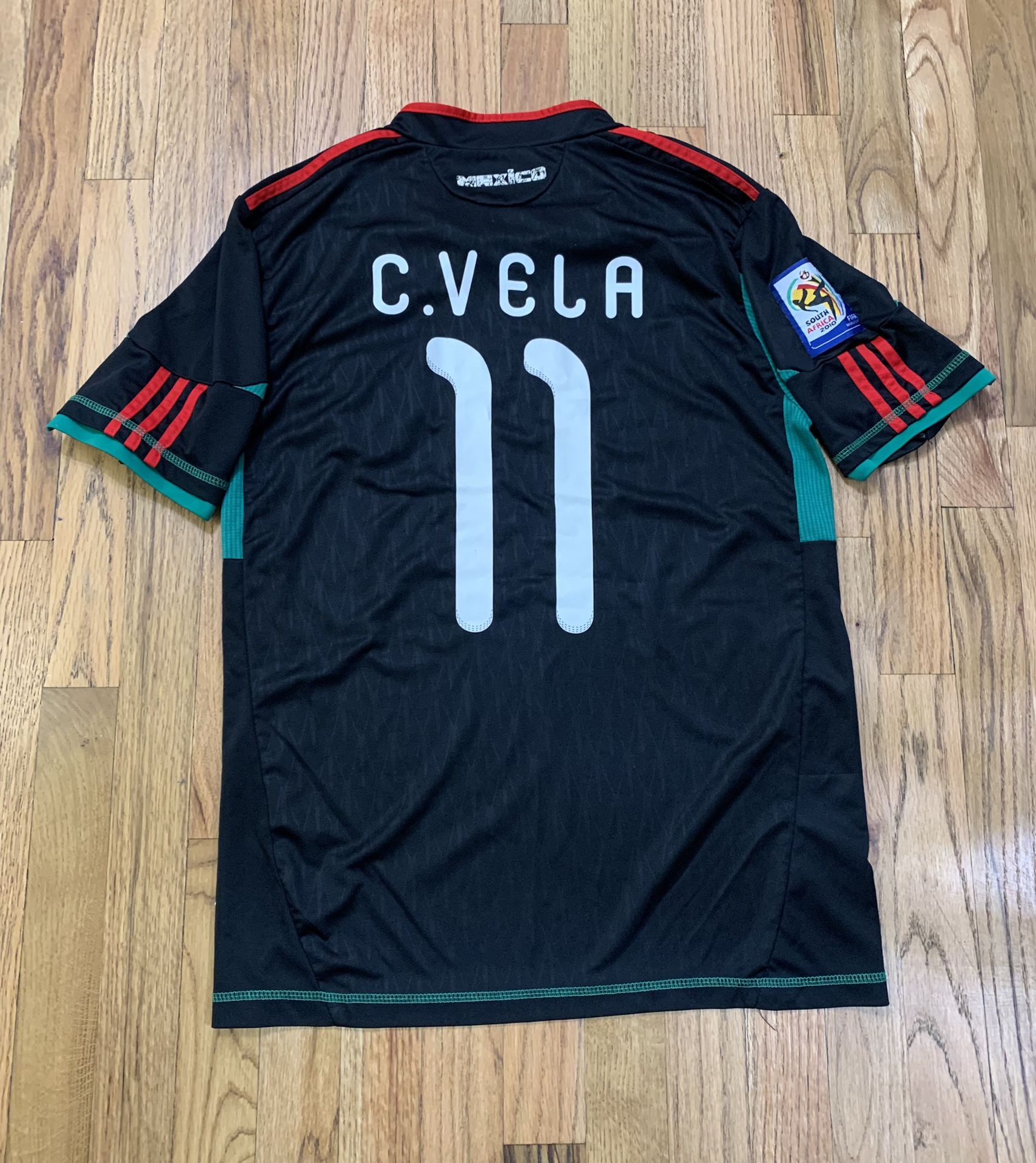 Adidas Mexico 2010 World Cup Away Carlos Vela Black Jersey Size Medium Rare