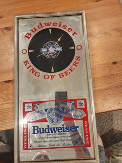 Budweiser mirror clock