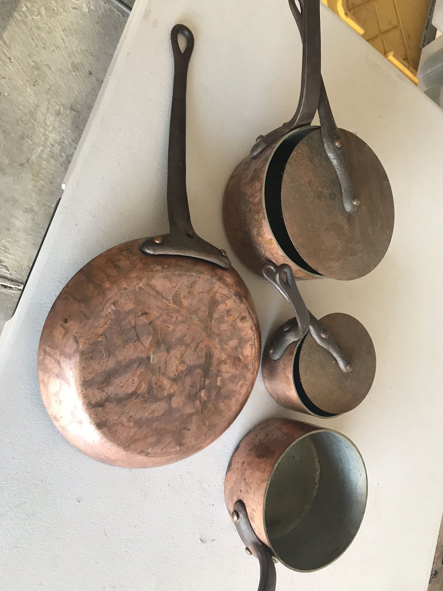 Copper pots and pan