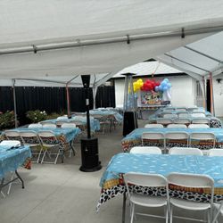 Tables chairs canopies heaters +More 