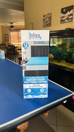 Bliss Bedding 1" Queen Cooling Memory Foam Mattress Topper