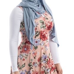 Light Blue Premium Jersey Hijab 