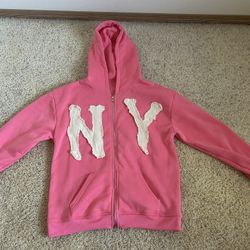 Pink Zip Up Hoodie 