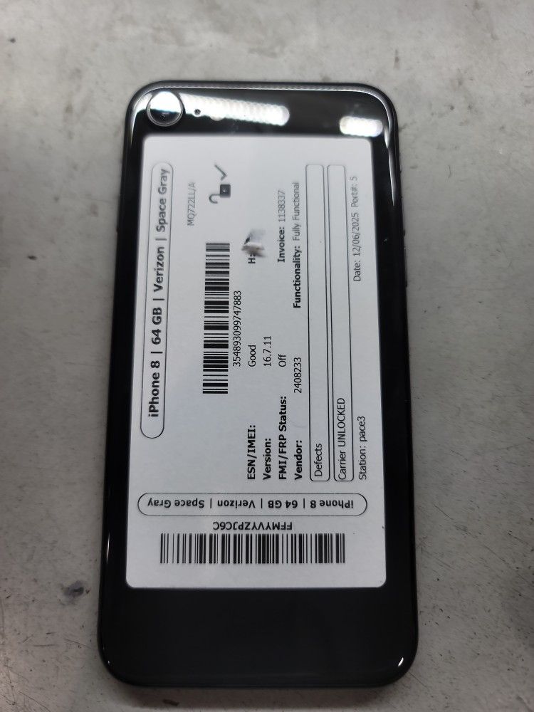 Iphone 8 64gb, Unlocked, Has A New Battery