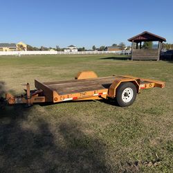 14FT Tilt Deck 8 Lug Trailer