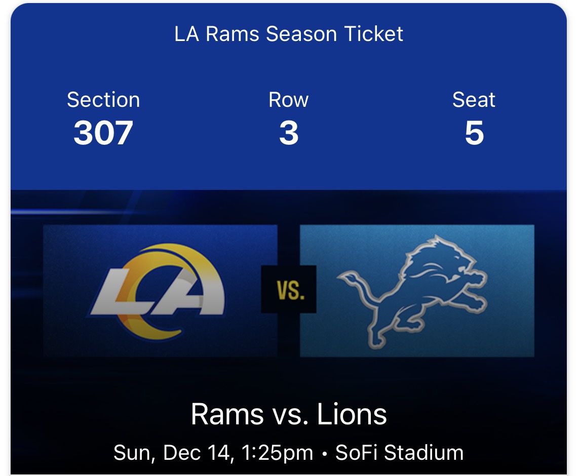 Rams Vs Lions