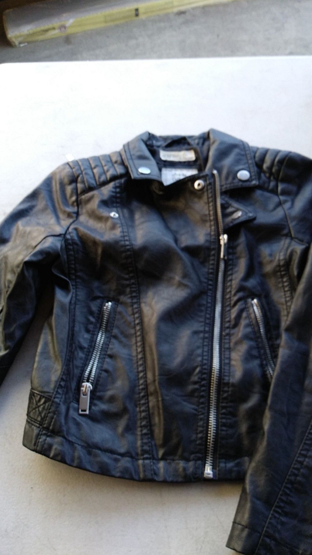 Girls Faux Leather Jacket