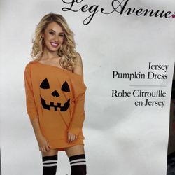 New, Leg Avenue Jersey Pumpkin Dress Size S/M