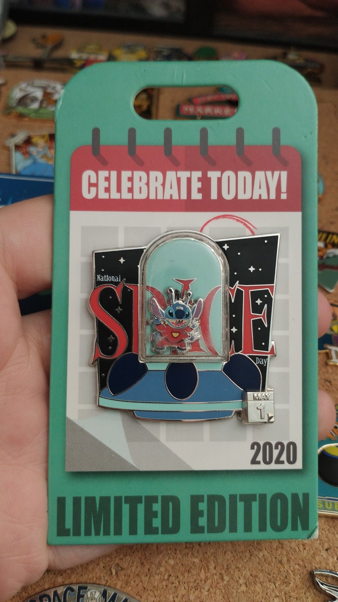 Stitch in space Disney pin