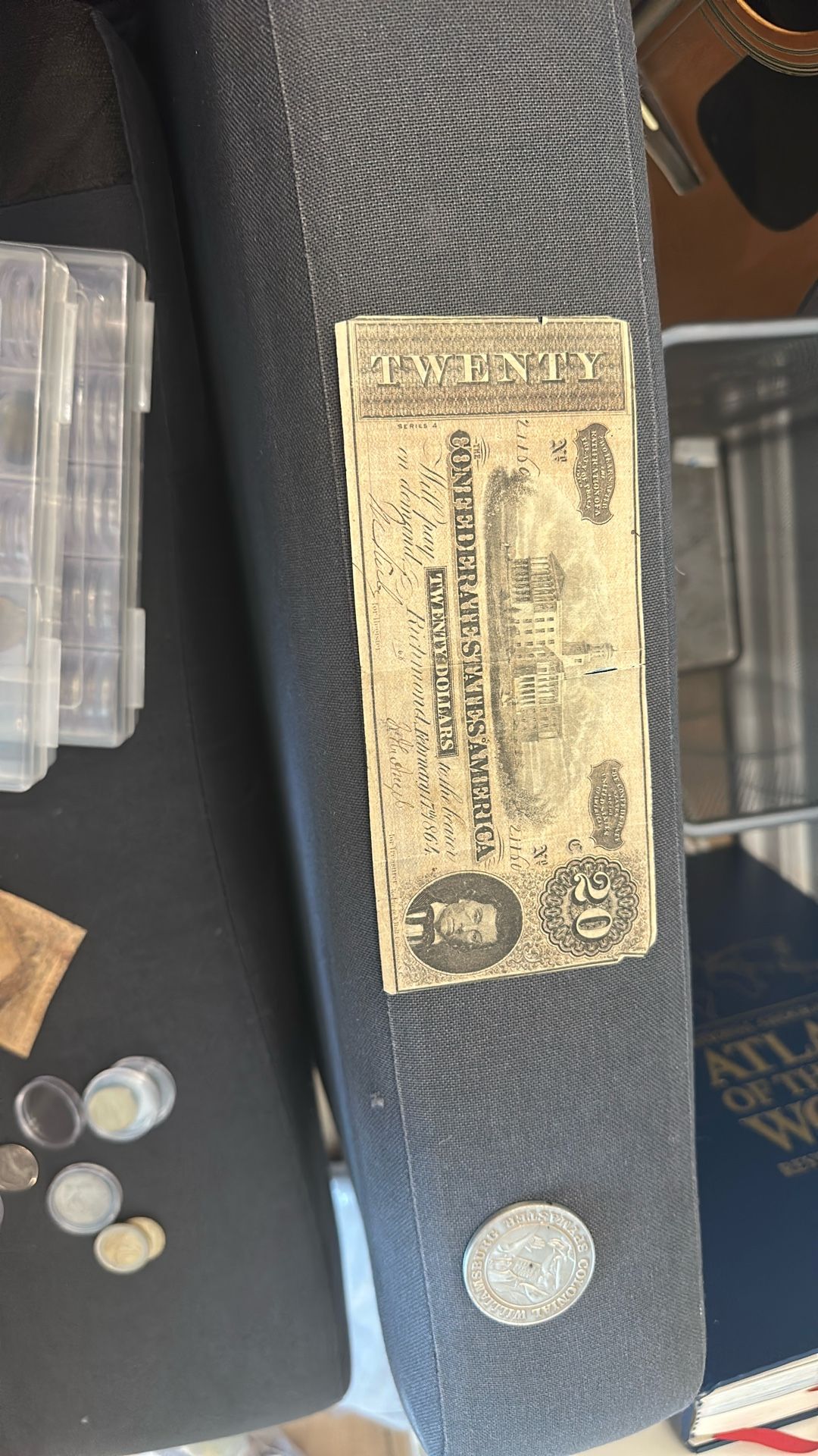 Confederate states of america 20 dollar bill