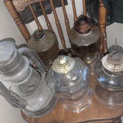Antique Oil Lamps And Lanterns Really Good Shape