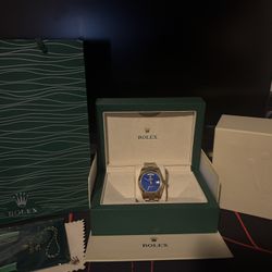 Gold And Blue Rolex Oyster Perpetual Day-Date