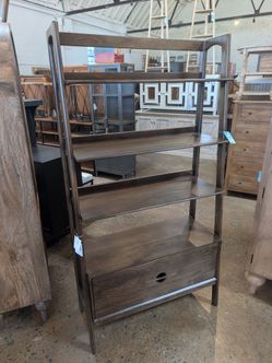 Handcrafted modern shelf with drawer