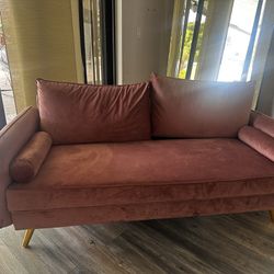 Pink Velvet Sofa 