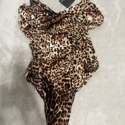 NWT forever 21 velvet thong bodysuit-small